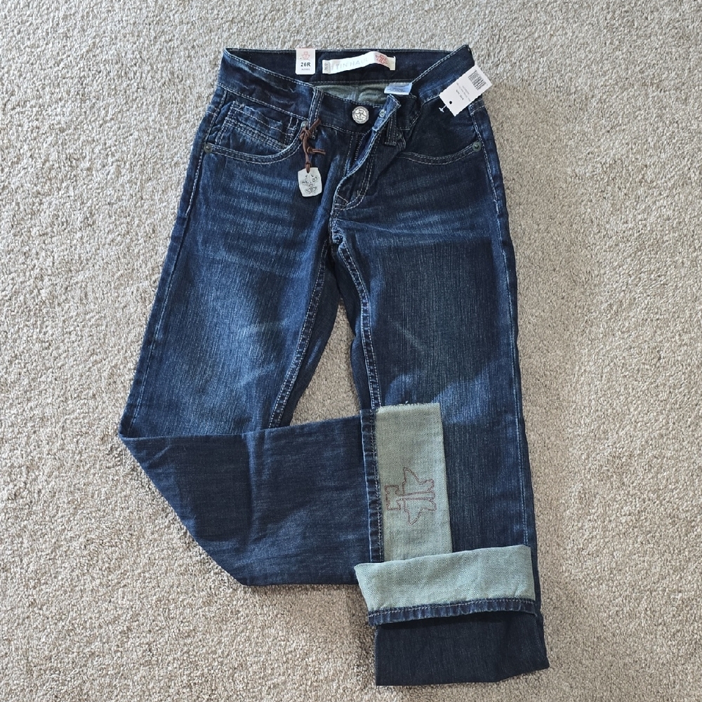 Tin Haul Dark Blue Ankle Jeans